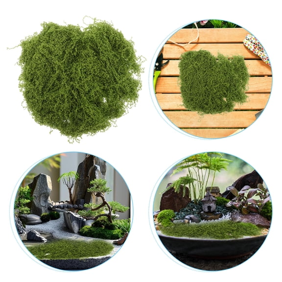 LOLIPPYY Light Green Faux Moss Lawn Durable Artificial Grass for Home Office Plant Decor