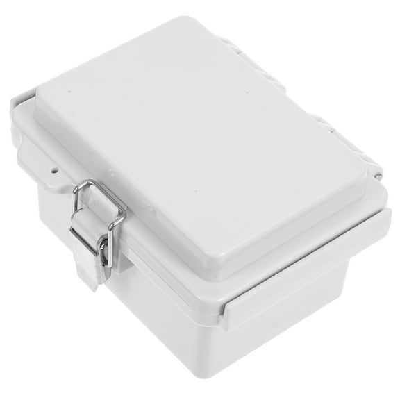 LOLIPPYY Light Grey Plastic Electrical Junction Box for Outdoor Use with Cord Protection Features