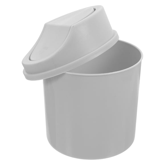LOLIPPYY Light Grey Small Plastic Trash Can for Professionals Waste Management 1Pack