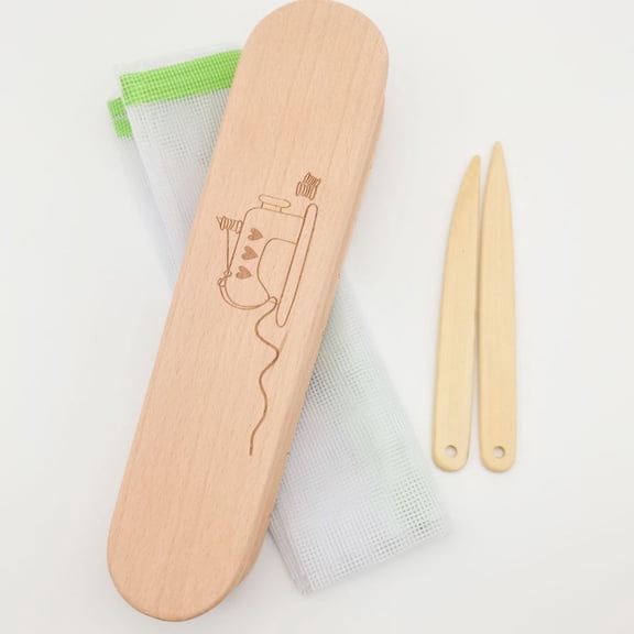 LOLIPPYY Light Yellow Tailor Clapper Wooden Quilter Block Sewing Aid for Crafting and Quilting 10.5x3.5 Inches