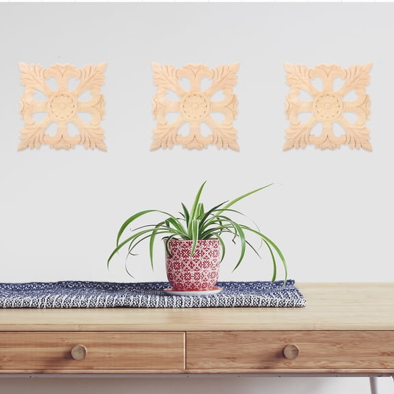 LOLIPPYY Light Yellow Wooden Wall Art Decor Carved Hollow Wood Wall Decoration for Home Cafe Bar