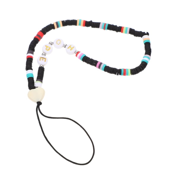 LOLIPPYY Lightweight Black Phone Chain Rope Strap for Mobile Phones, Decorative and Secure Hanging Accessory