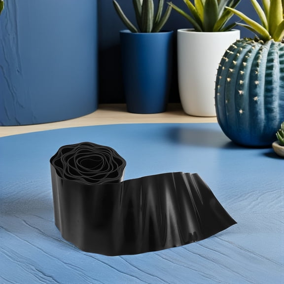 LOLIPPYY Lightweight Black Plastic Garden Edging Strip for Yard Lawn Decorative Borders