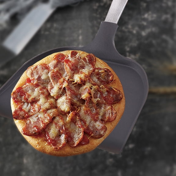 LOLIPPYY Lightweight Black Portable Cooking Spatula with Hanging Hole for Kitchen Convenience