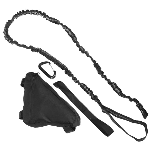 LOLIPPYY Black Lightweight Retractable Bike Tow Rope with Shock Absorber for Safe and Secure Trail Riding Adventures