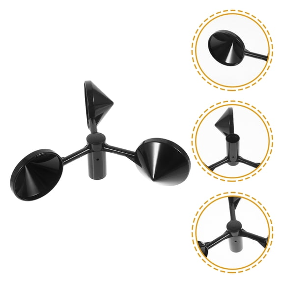 LOLIPPYY Lightweight Black Wind Gauge Tool with Low Resistance for Precise Wind Measurement