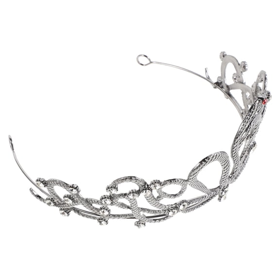 LOLIPPYY Lightweight Egyptian Snake Wedding Crown Headpiece with Sparkling Rhinestones for Bridal Wear