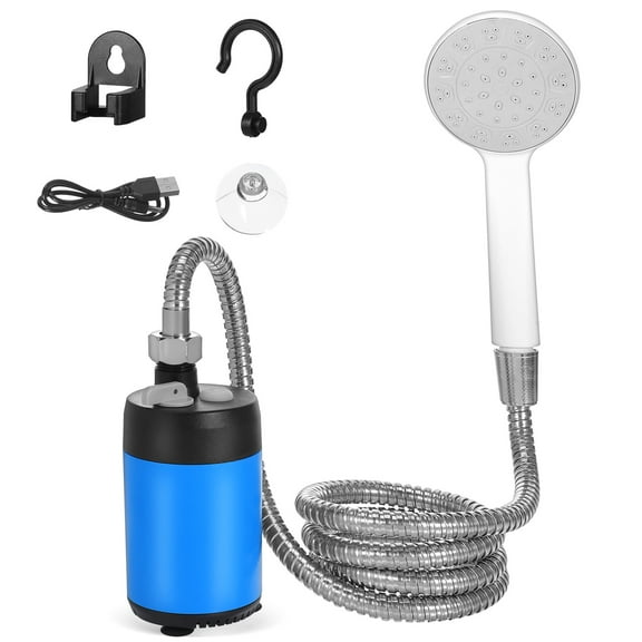 LOLIPPYY Portable Lightweight Camping Shower with Electric Pump, Rechargeable Outdoor Shower Sprayer