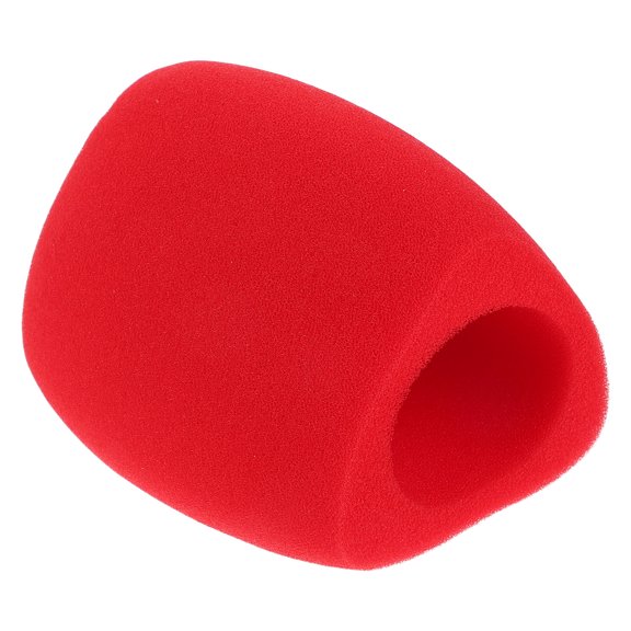 LOLIPPYY Lightweight Red Microphone Windshield with Simple Installation for Clear Singing and Recording Performance
