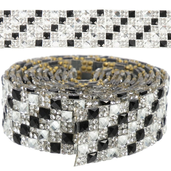 LOLIPPYY Lightweight Wear Resistant Rhinestone Ribbon Roll for Clothing Decorative Use
