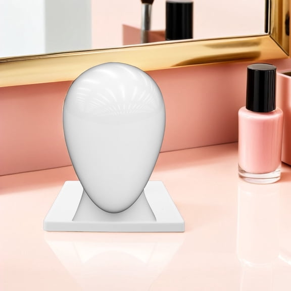 LOLIPPYY Lightweight White Mannequin Head Base Wig Stand for Styling and Display Use
