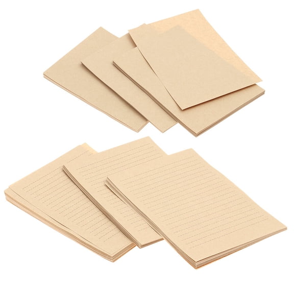 LOLIPPYY Lined Stationary Kraft Letter Paper Khaki Retro Style Writing Paper for Expressive Notes