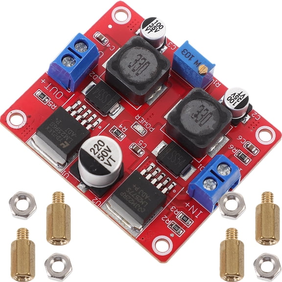LOLIPPYY Lm2577s Step Up Power Supply Module Red Adjustable Dc Dc Booster for Solar Panel Use