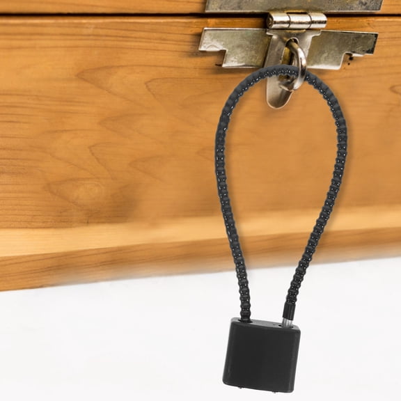 LOLIPPYY Locking Backpack Wire Lock Cable Lock Black Plastic 1Pack For Outdoor Use