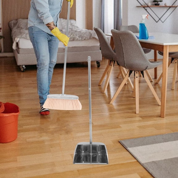 LOLIPPYY Heavy Duty Handle Dustpan Stainless Steel Cleaning Tool for Home Use 1 Pack and Easy to Clean
