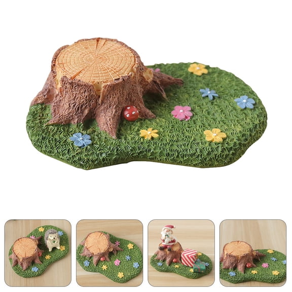 LOLIPPYY Lovely Tree Stump Ornament Resin Photo Prop for Desktop Decoration Assorted .5 x 4.5 x 5.5 Inches