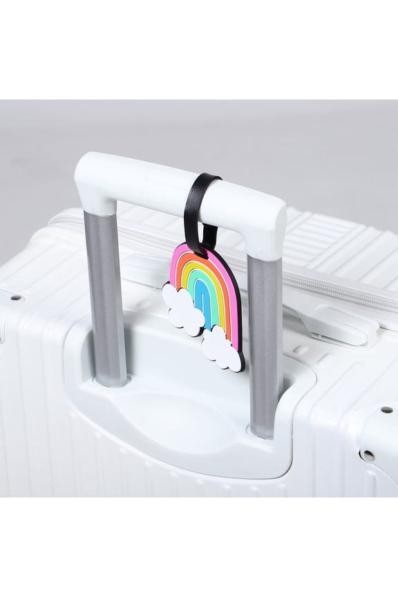 Luggage Tag for Kids and Adults Durable PVC Multi Color Travel ID Tag Unique Design 3.5 x 2.5 Inches