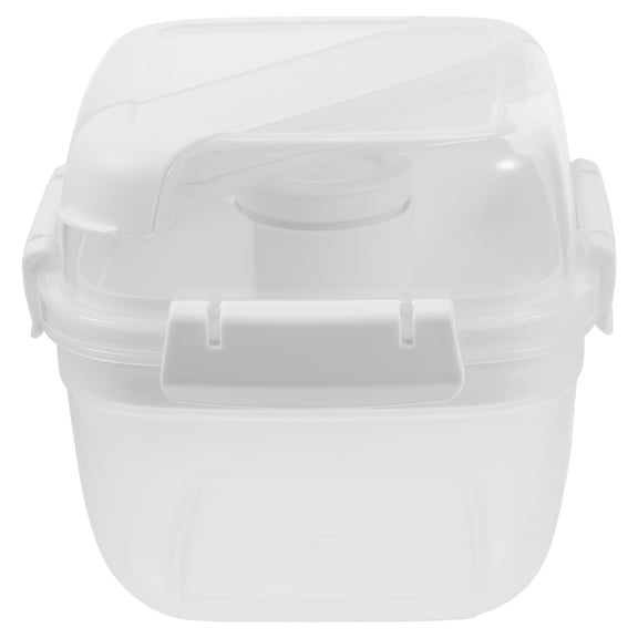 LOLIPPYY Lunch Salad Container Sealed Design Plastic Square for Picnic 1Set