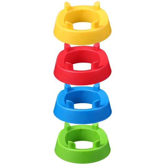 LOLIPPYY Luxshiny 4Pcs Plastic Sports Ball Rack Stable Basketball Football Volleyball Holder