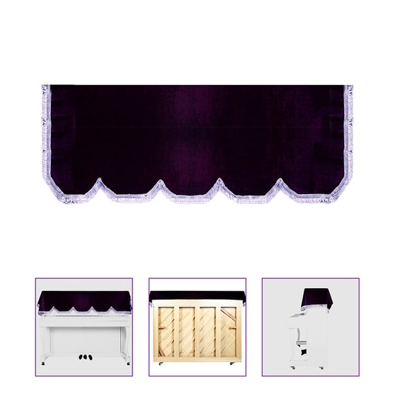 LOLIPPYY Luxury Purple Piano Cover with Delicate Tassel Decoration and Scratch Protection