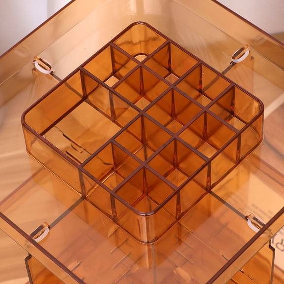 LOLIPPYY Makeup Organizer Golden with Rotating Storage Rack and Large Capacity Compartments