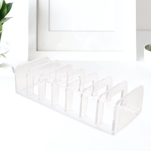 LOLIPPYY Makeup Pallet Organizer Transparent Case with Divided Slots for Eyeshadow and Blush Storage
