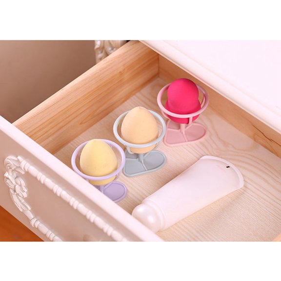 LOLIPPYY Makeup Sponge Holder Beauty Shelf Holder Tool For Women With Chic Style 2Pcs Violet Plastic