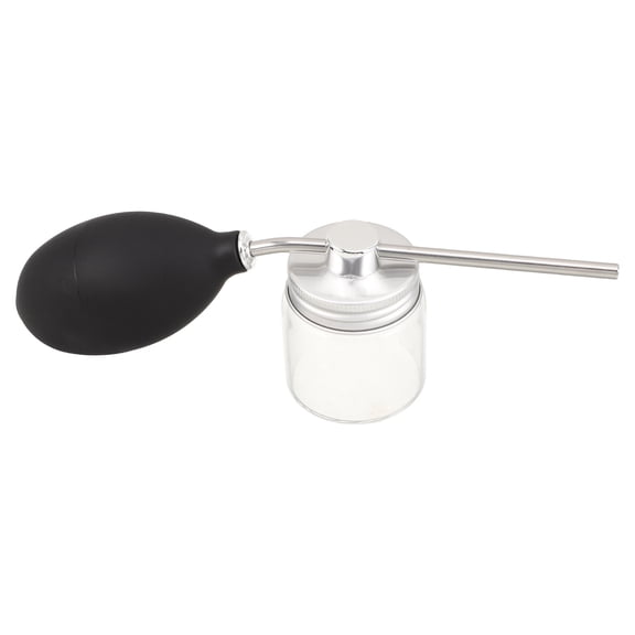 LOLIPPYY Manual Diatomaceous Earth Sprayer, Black, for Garden, Precise Base Application, Weather-Ready Lid