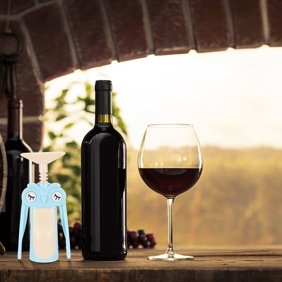 LOLIPPYY Manual Wine Bottle Opener Blue Corkscrew for Home Parties and Wedding Favors
