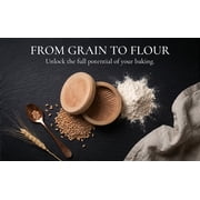 LOLIPPYY Wooden Manual Wheat Mill Grinder for Home Efficient Grain Peeling and Grinding