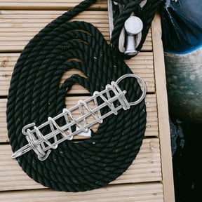 LOLIPPYY Marine Stainless Steel Mooring Spring Shock Absorber with Plated for Dock Line Impact Cushioning