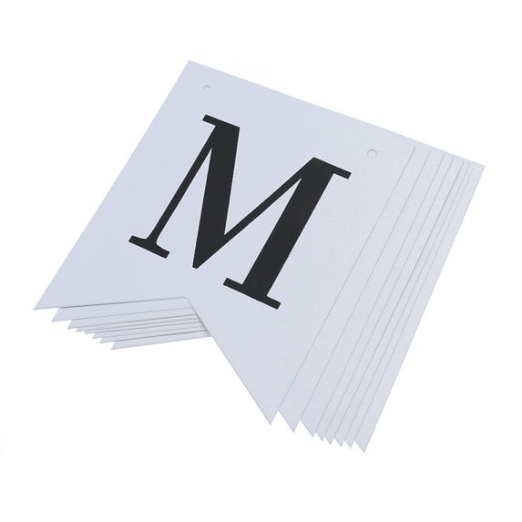 LOLIPPYY Marry Me Paper Banner Garland with Swallowtail Flags for Wedding, Engagement, Romantic Party Decoration
