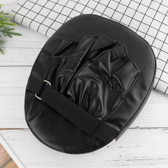 LOLIPPYY Martial Arts Boxing Punch Mitts with Firm PU and Shock Absorbing Padding Black