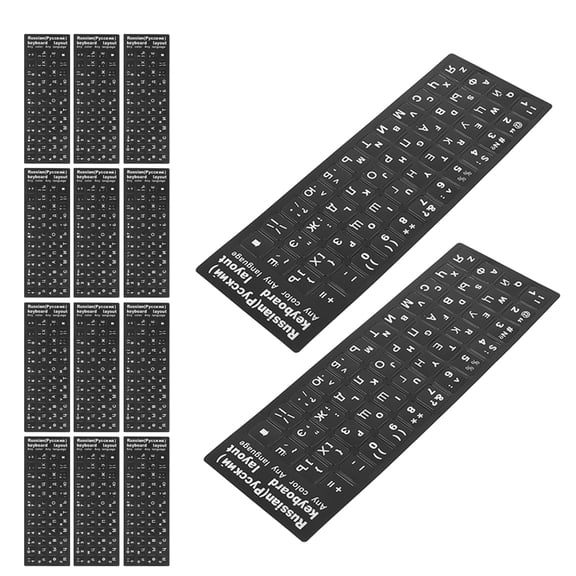 LOLIPPYY Matte Texture Russian English Keyboard Sticker for Enhanced Touch and Noise Reduction