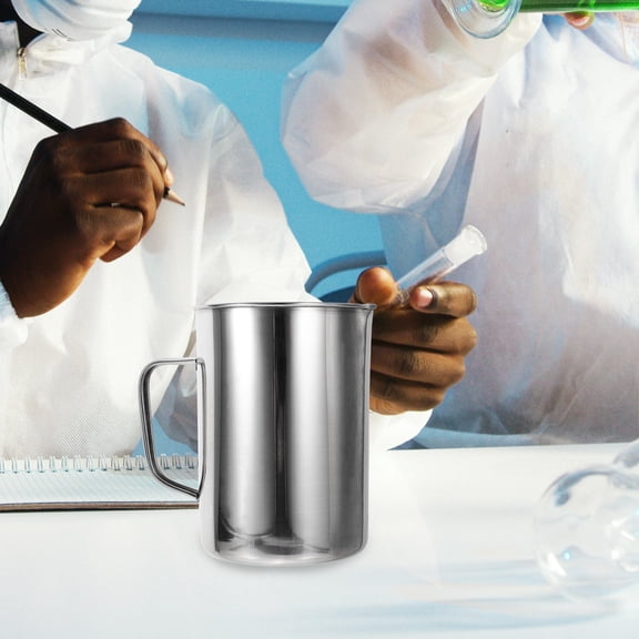 LOLIPPYY Stainless Steel Measuring Beaker with Graduated Markings for Laboratory Use, 1 Pack Precision
