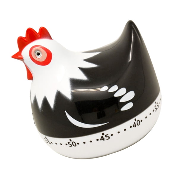 LOLIPPYY Mechanical Kitchen Hen Timer in Black Plastic for Cooking Baking and Time Management