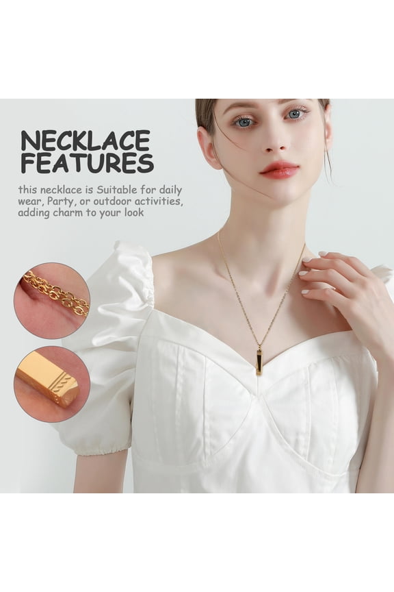 Pet Ashes Memorial Pendant Necklace, Stainless Steel Square , 1 Set Keepsake Jewelry