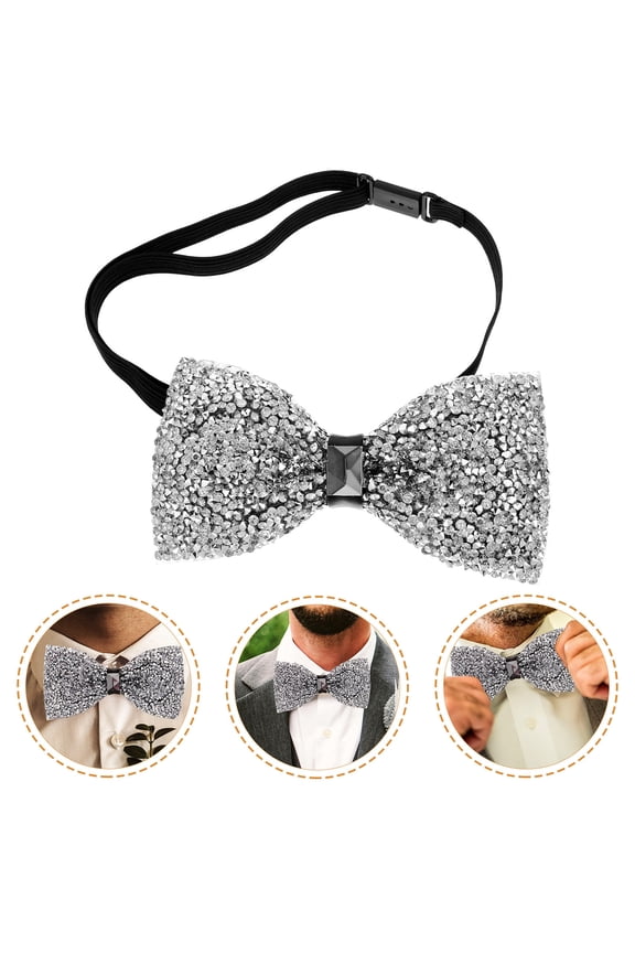 Men's Rhinestone Bow Tie Decorative Accessory for Wedding, Prom, Banquet, Party Formal Events