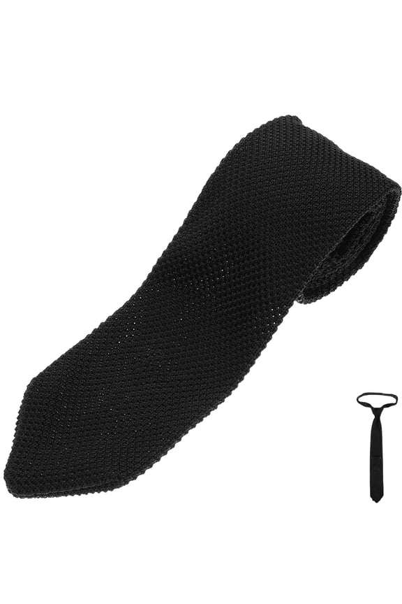 Men Tie Solid Color Knitted Necktie Suit Tie Accessory for Wedding Banquet Parties