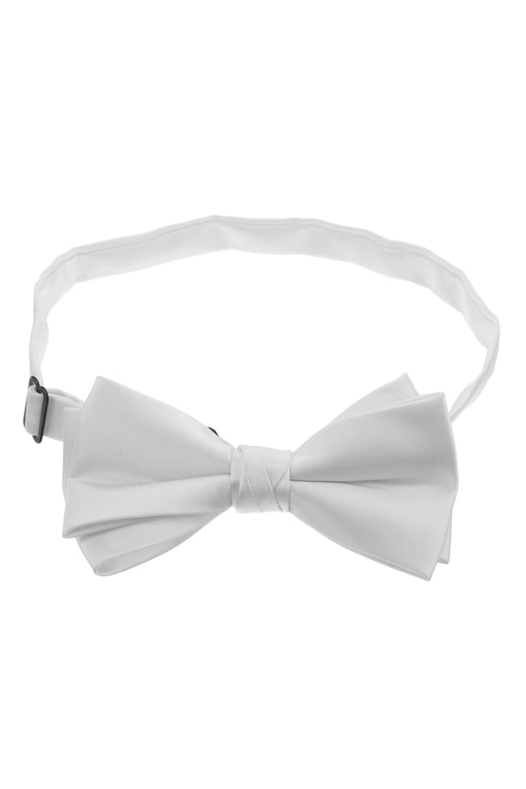 Mens Bowtie Beige Pretied Adjustable Polyester Neck Bow Tie for Groom and Groomsmen