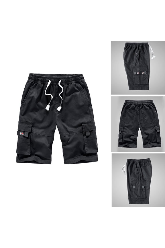 Men's Lightweight Casual Shorts, Breathable Fit Short Pants for Everyday Wear, Black, 1 Piece