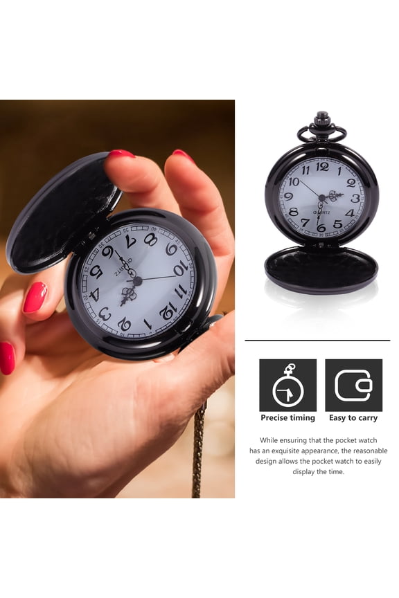 Men's Alloy Pocket Watch with Display, Vintage Style, 1 Piece