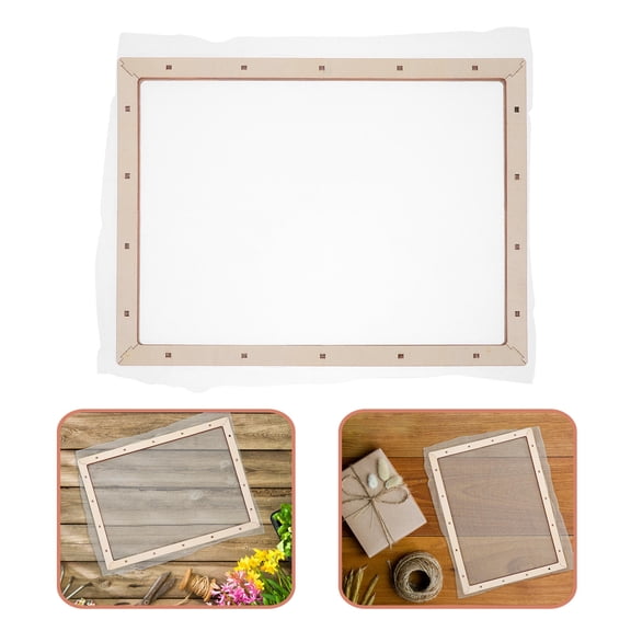 LOLIPPYY Mesh Screen Wooden Frame for Papermaking and Dried Flower Paper Craft Projects