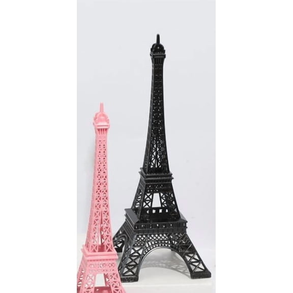 LOLIPPYY Metal Alloy Eiffel Tower Model Statue Black Elegant Decorative Sculpture for Home Office Tabletop
