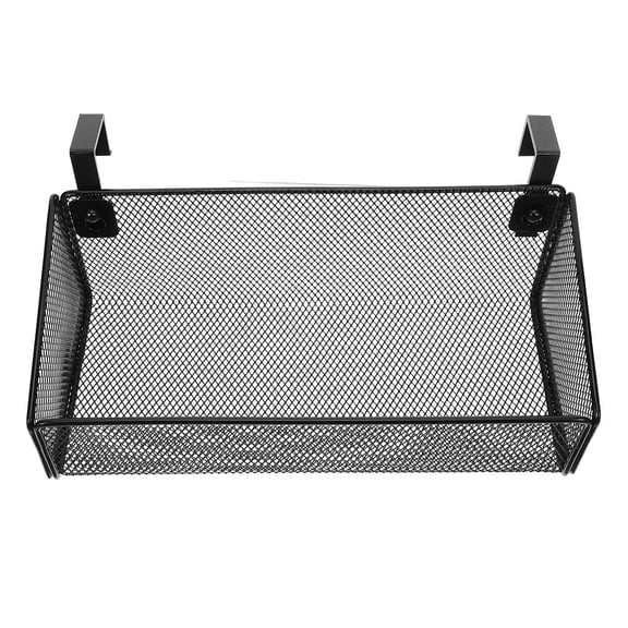 LOLIPPYY Metal Bedside Hanging Shelf Storage Basket for Bunk Bed Rail Kitchen Cabinet Black