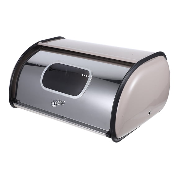LOLIPPYY Metal Bread Bin Modern Mirror Finish Kitchen Food Box For Households 1Pcs