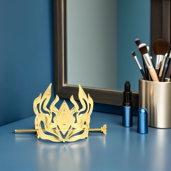 LOLIPPYY Metal Crown Hairpin for Men Vintage Style Hanfu Hair Ornaments and Costume Accessories