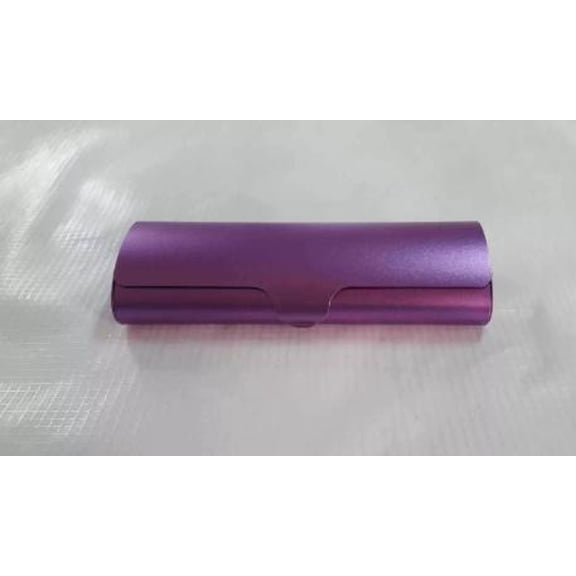 LOLIPPYY Slim Metal Eyeglasses Case - Hard Sunglasses Holder, Violet Spectacle Container for Glasses Storage and