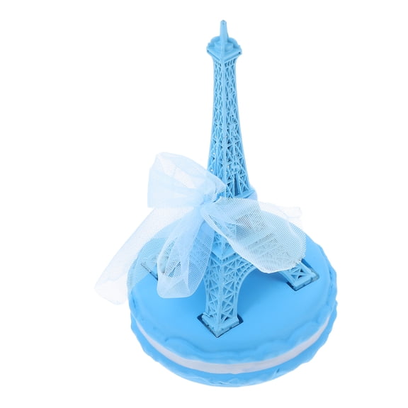 LOLIPPYY Metal Figurines Eiffel Tower Decoration Sky-blue 1Pack Collectible Home Decor