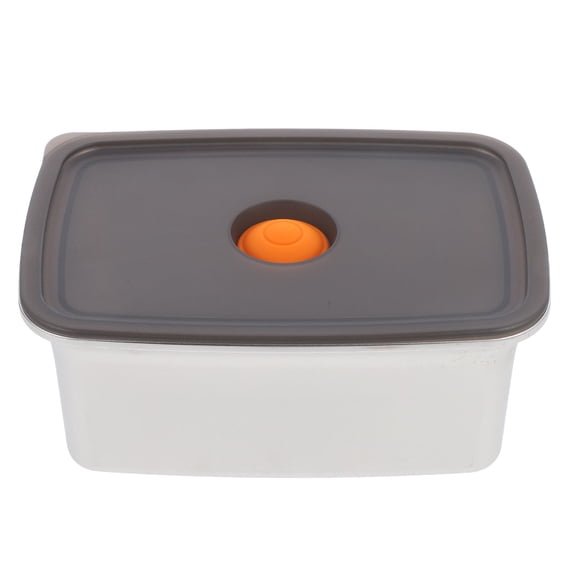 LOLIPPYY Metal Food Containers Storage Box Silver Sealed Freezing 1Pack